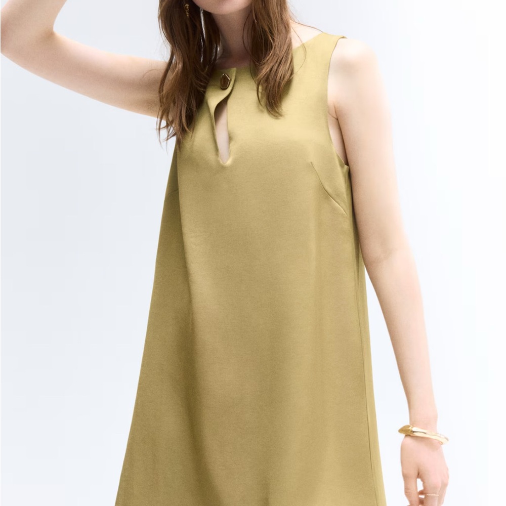 NWT H&M Stylish Olive Sleeveless Dress